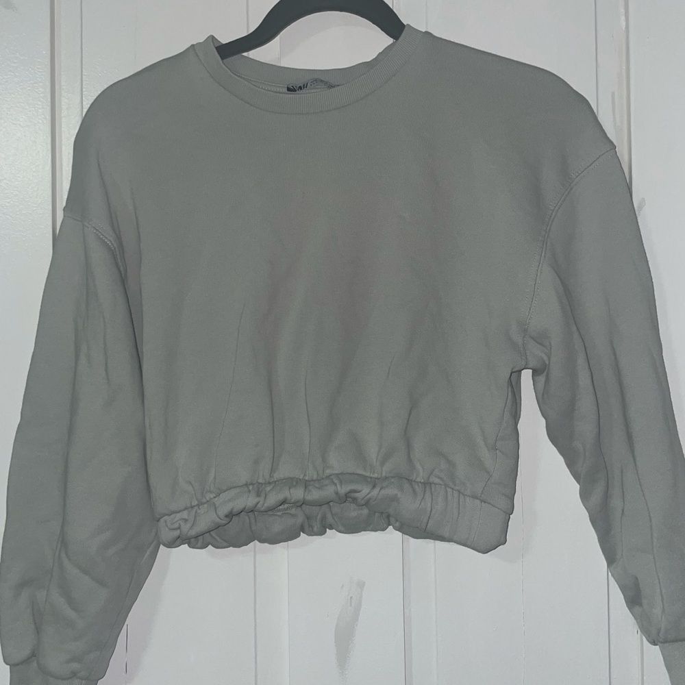 Sage Zara Cropped sweatshirt